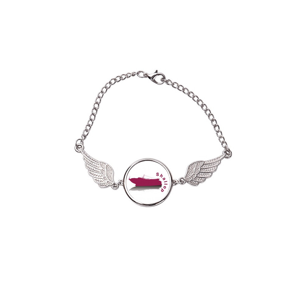 Photos - Bracelet military s small warships  Wristband Angel Wings Bangle