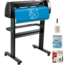 Versatile 28-34 Inch Vinyl Cutter Machine with Floor Stand & Starter Kit - Adjustable Force & Speed for Precision Sign Making