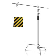 Durable 8.5ft Stainless Steel Foldable Light Stand Tripod with Magic Leg for Photography and Studio Lighting