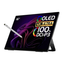 eHomeWei RO5 Pro 16 4K OLED Portable Monitor with Stylus Touch - Perfect for Laptops, PC, PS5, Xbox - 60Hz, 100% DCI-P3
