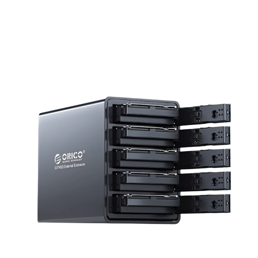 Orico 5-Bay Aluminum Hdd/Ssd Docking Station With Raid & Usb 3.0 For 3.5-Inch Drives 313051013036