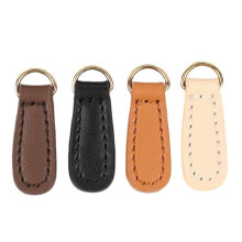 Genuine Leather Zipper Pulls, 4 Pcs, Classic Oval Heads, Replacement Zipper Pulls For Jackets And Bags, Luggage