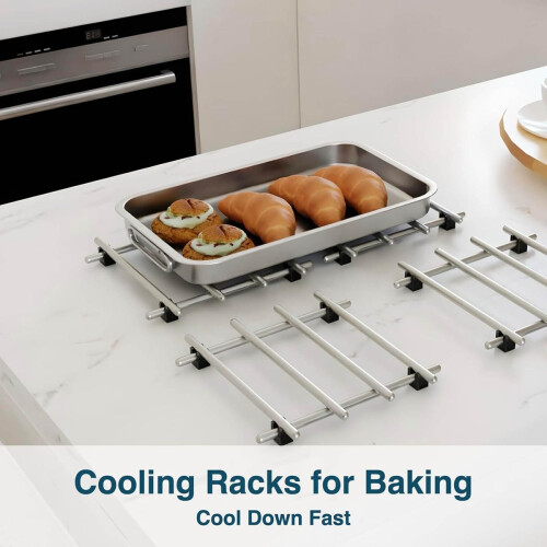4Pcs Stainless Steel Trivet
Countertop Cooling 2