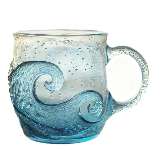 Wave Glass 12oz Wave Glass Beach Lovers Themed Mug Wave B