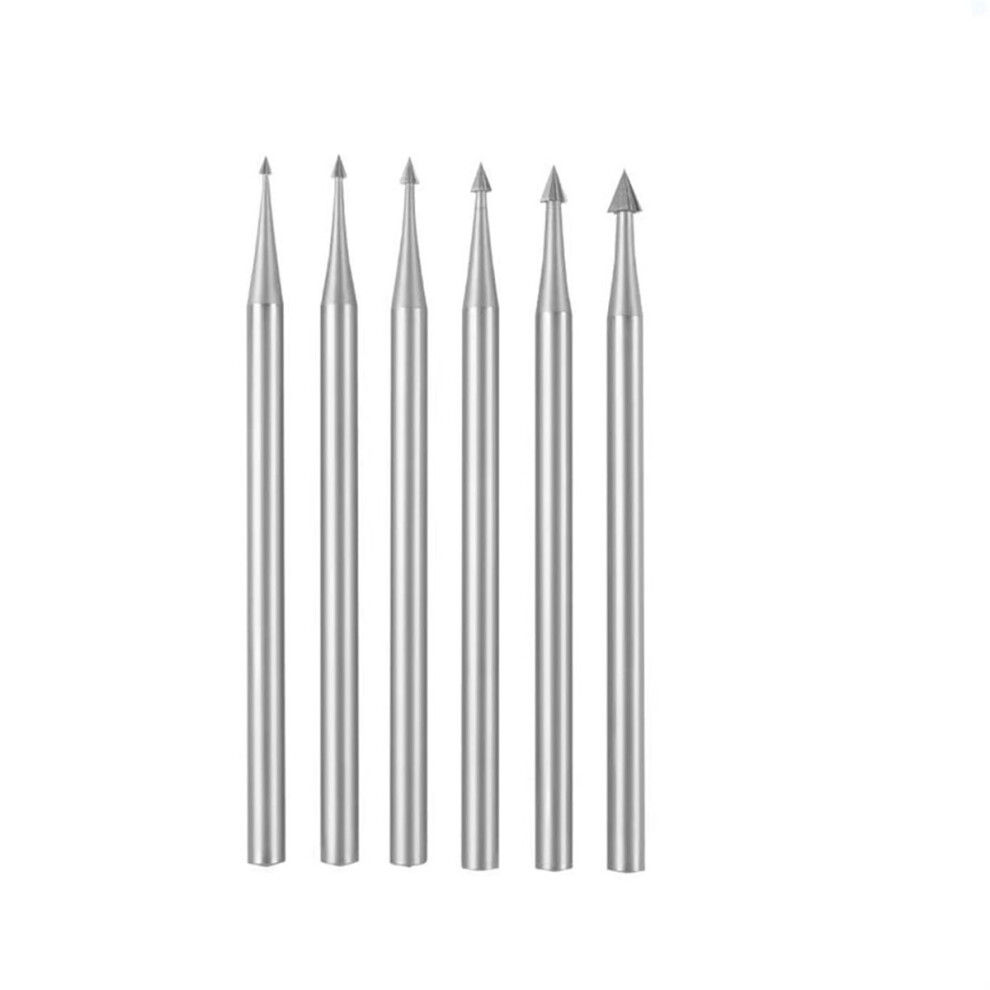 6Pcs Umbrella Shape Tip Burr - 3/32In Shank Jewelry Tip Drilling Burs-image-OPC-PMGJPPY-NEW
