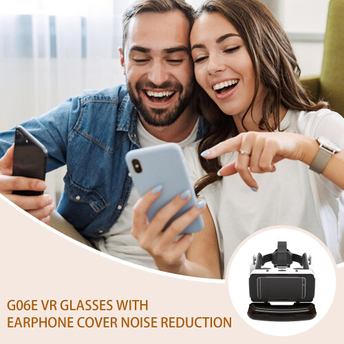 VR Headset Adjustable 3D Goggles HD Lens Anti-Blue Light Padding ABS Wide Phone Compatibility 2