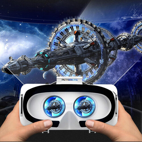 VR Headset Adjustable 3D Goggles HD Lens Anti-Blue Light Padding ABS Wide Phone Compatibility 1