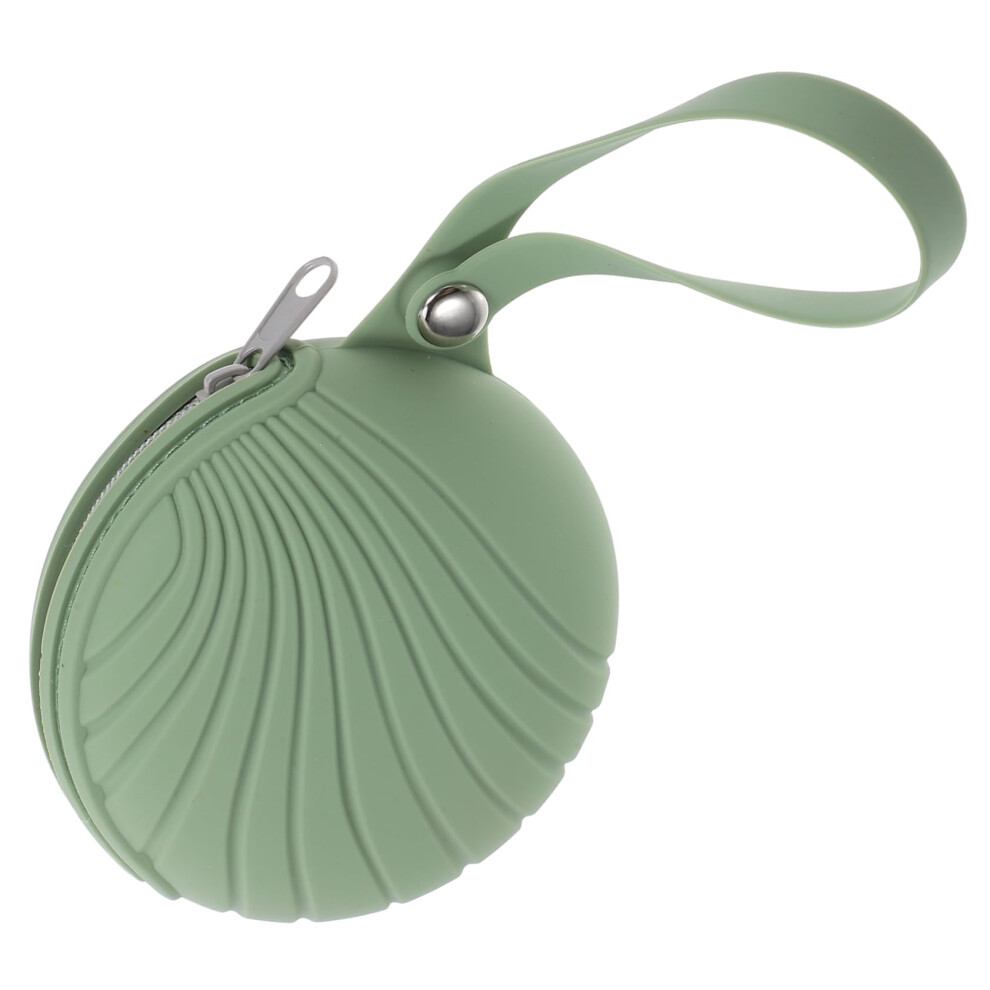 Green Portable Silicone Pacifier Storage Bag Lightweight Travel Case Washable Baby Pacifier Organizer For Daily Use
