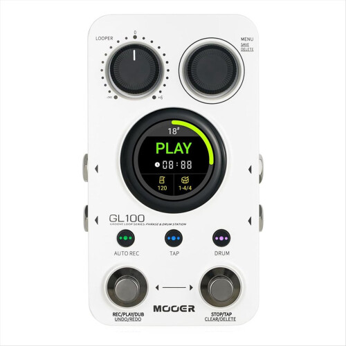 MOOER GL100 Looper Pedal Drum Machine, E-Gitarre Monoblock