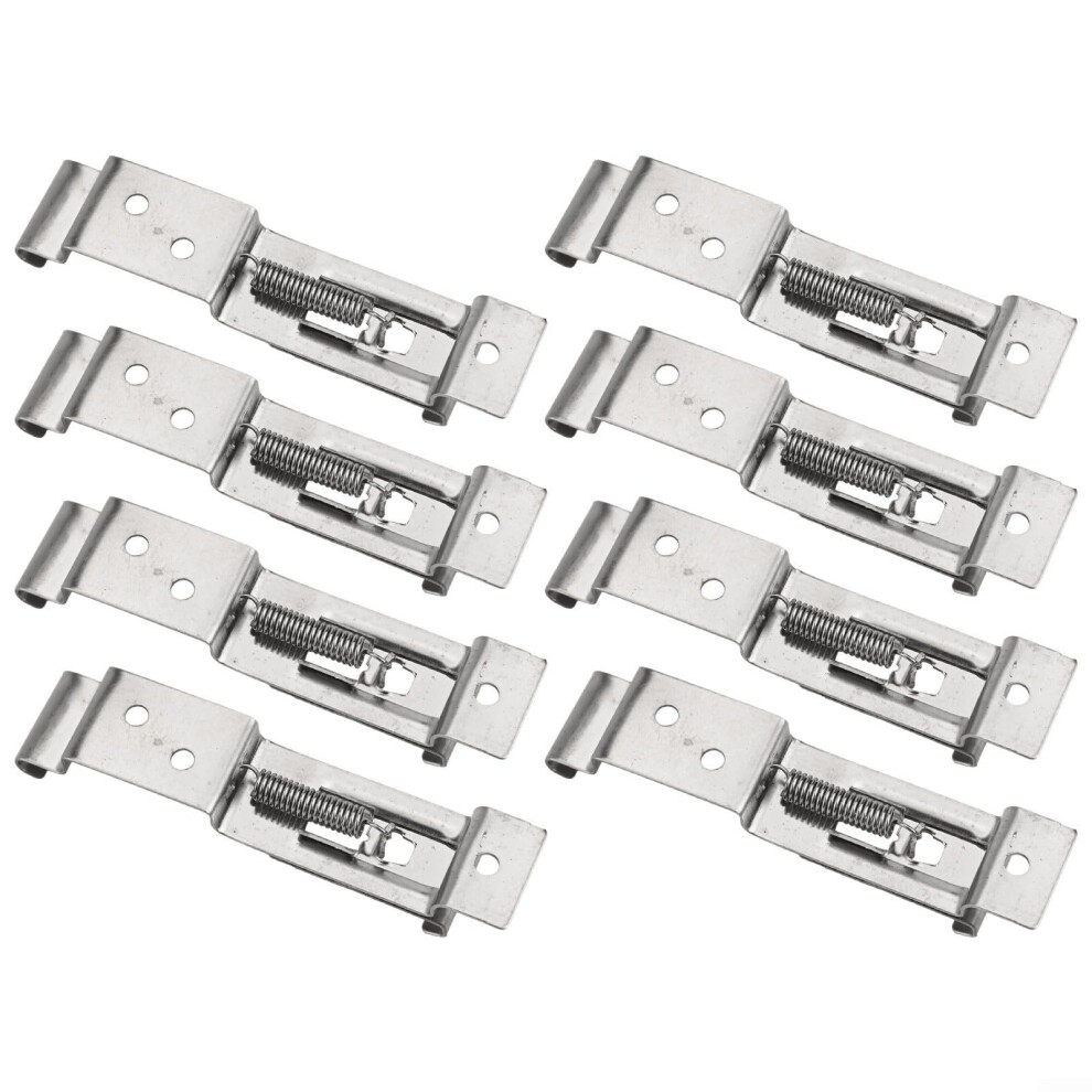 Spring Loaded Stainless Steel License Plate Holder Clamp Universal Mount For Vehicle Installations Trucks Trailers 8 Pcs 9393856654413