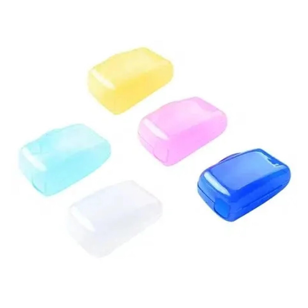 Manual Toothbrush 5-Piece Set Portable Toothbrush Cover Travel Case Dustproof Outdoor Fits Most Manual Toothbrushes