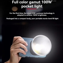 Lampe de photographie LED COB à double température de couleur, prise UE bleue