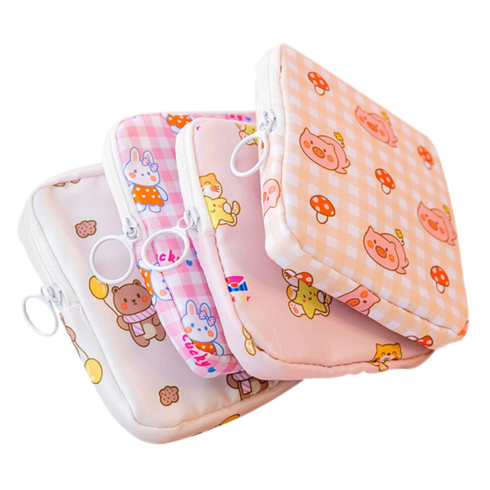 4Pcs Portable Female Accessory Storage Holders: Multi-Function Period Pouches For Sanitary Napkins, Travel Sewing Kits