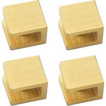(As show, One size) Pack Of 4 Glass Clamp, No-Drill-On-Glass Glass Holder Shelf Bracket Clip Support (For 8Mm-10Mm Glass, Gold) -YS