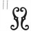 Cast Iron Shutter Fasteners Including Mounting Screws 1