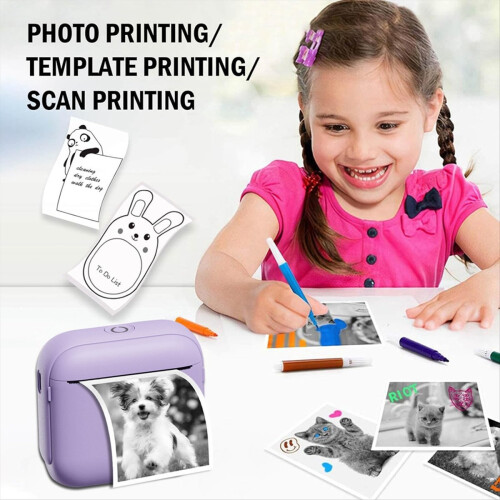 Pocket Thermal Label Printer Wireless Sticker Photo Printer Green 1