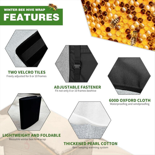 Winter Bee Hive Wrap for 8 and 10 Frame Hives 1