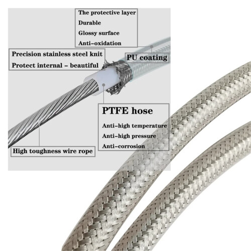 Motorcycle Clutch Cable 200cm Braided Stainless 2