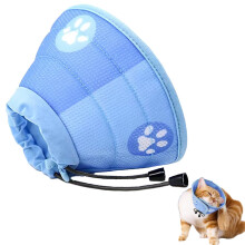 Adjustable Cat Cone Collar Soft Lightweight Breathable Recovery Cone For Kittens Small Dogs And Puppies Easy-To-Clean