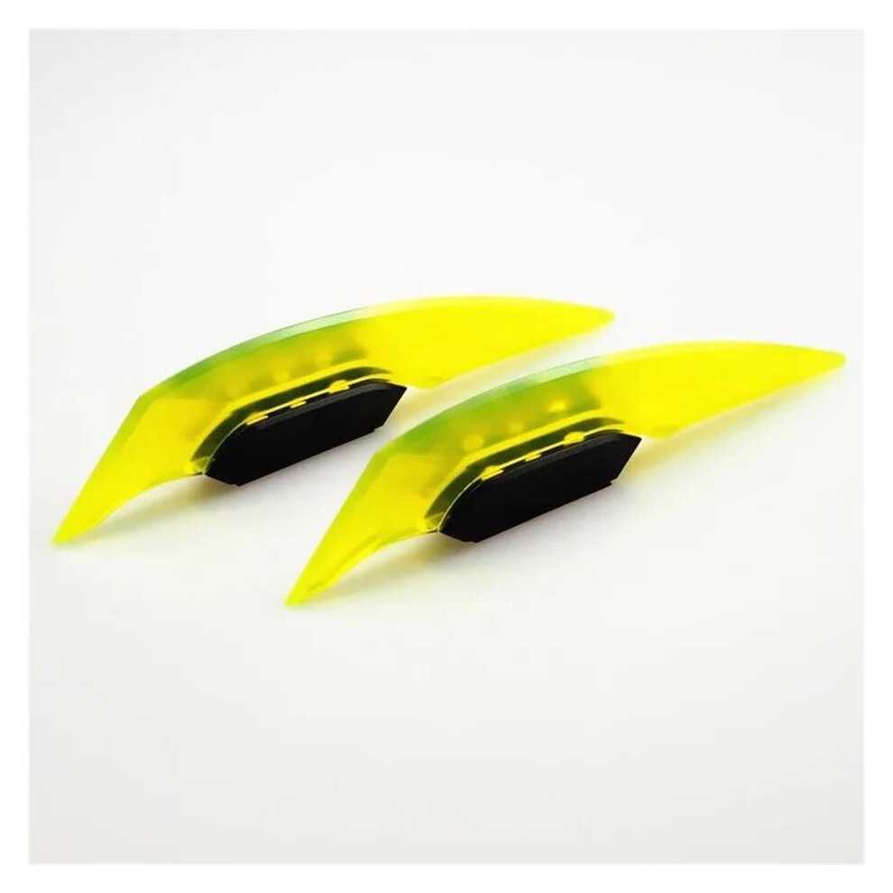 Motorcycle Winglet Universal Fit For Motorbike And Scooter Aerodynamic Spoiler Dynamic Wing With Adhesive Decal Yellow 9354506560065