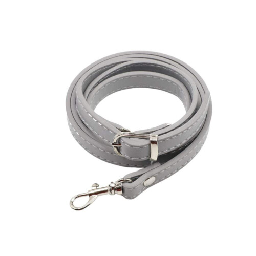 Leather Purse Strap Adjustable 120cm Grey Handbag Strap Replacement For Shoulder Bag