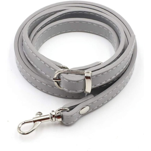 Leather Purse Strap Adjustable 120cm Grey Handbag Strap Replacement For Shoulder Bag 2