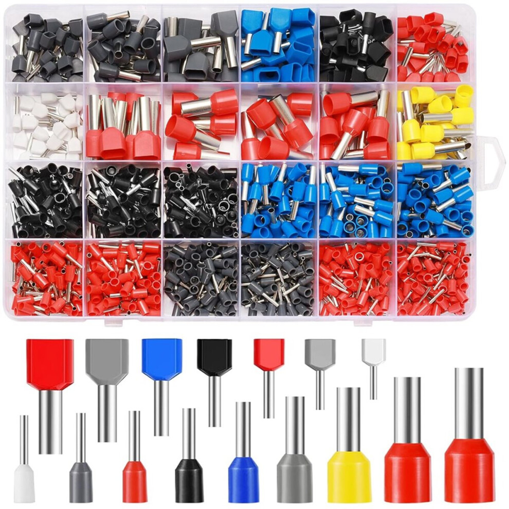 900Pcs Wire End Ferrules Kit,Insulated Wire End Ferrules Assortment 4713754134148
