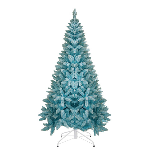(8FT) Christmas Tree Snow Flock Blue Holiday Home Décor
