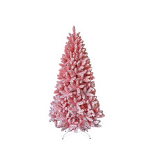 (8FT) Christmas Tree Snow Flock Pink Holiday Home Décor