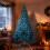 (8FT) Christmas Tree Snow Flock Blue Holiday Home Décor 8