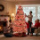 (8FT) Christmas Tree Snow Flock Pink Holiday Home Décor 2