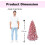 (8FT) Christmas Tree Snow Flock Pink Holiday Home Décor 10