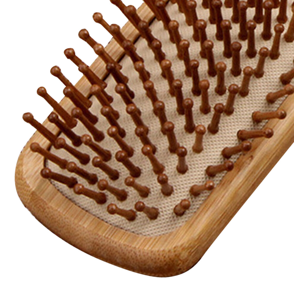 Eco-Friendly Bamboo Paddle Hair Brush Ergonomic Design with Detangling Brush