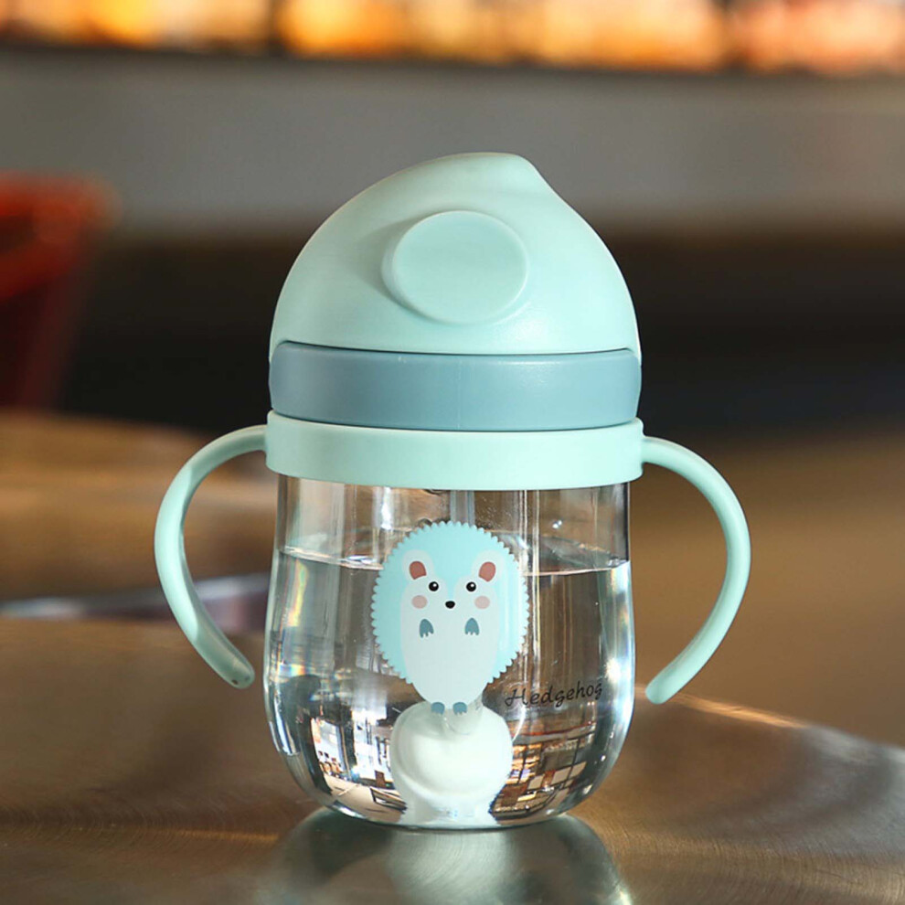 Leak-Proof 250Ml Toddler Straw Cup With Flexible Straw For 360 Use Blue