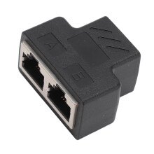 RJ45 Separator Adapter For Domestic Networking Configuration, Home Office LAN Setup, Cat5e/Cat6 Compatible, Plastic Body
