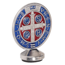 Durable Zinc Alloy St Benedict Medal for Car & Home Decor 2 Colors