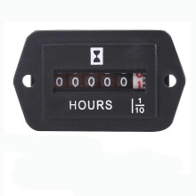 (As show, One size) Mechanical Hour Meter Fully Sealed Rectangle Dc 12v-36v High Accuracy Time Counter For Engineering Machinery
