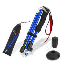 Adjustable Lightweight 5-Fold Trekking Stick for Outdoor Hiking and Camping