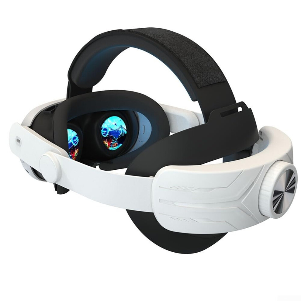 Comfortable Headband For Meta Quest3s Vr, Adjustable Padding, Cushion, Compatible With Quest3s, And Black/White 9393856655410
