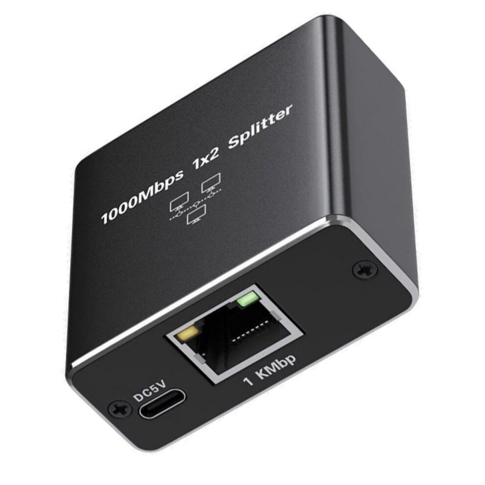 Rj45 Gigabit Networking Splitter Adapter With Usb Power Cable, Compact Design, 10/100/1000 Mbps Ethernet 9067246348151