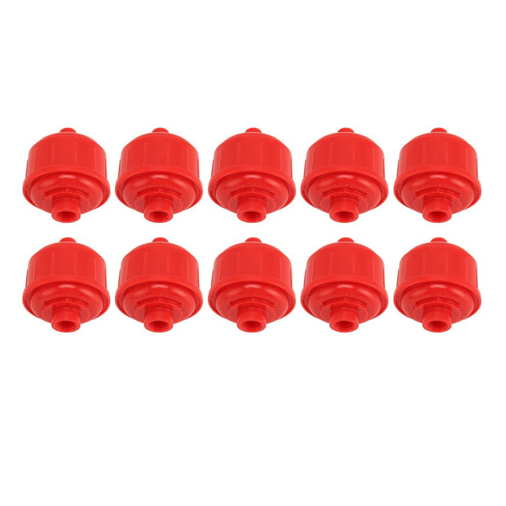 10Pcs Spray Gun Filter Red 1/4In Thread Plastic Disposable Wear Resistant 4931356202274