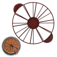 Kuchenteilmarkierer, 10/12 Stück, Durchmesser 27 cm, Dunkelrot