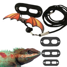 Reptile Harness And Carrier Set For Chameleons Geckos Iguanas Hamsters, Adjustable Nylon Harness, Safe Decoration