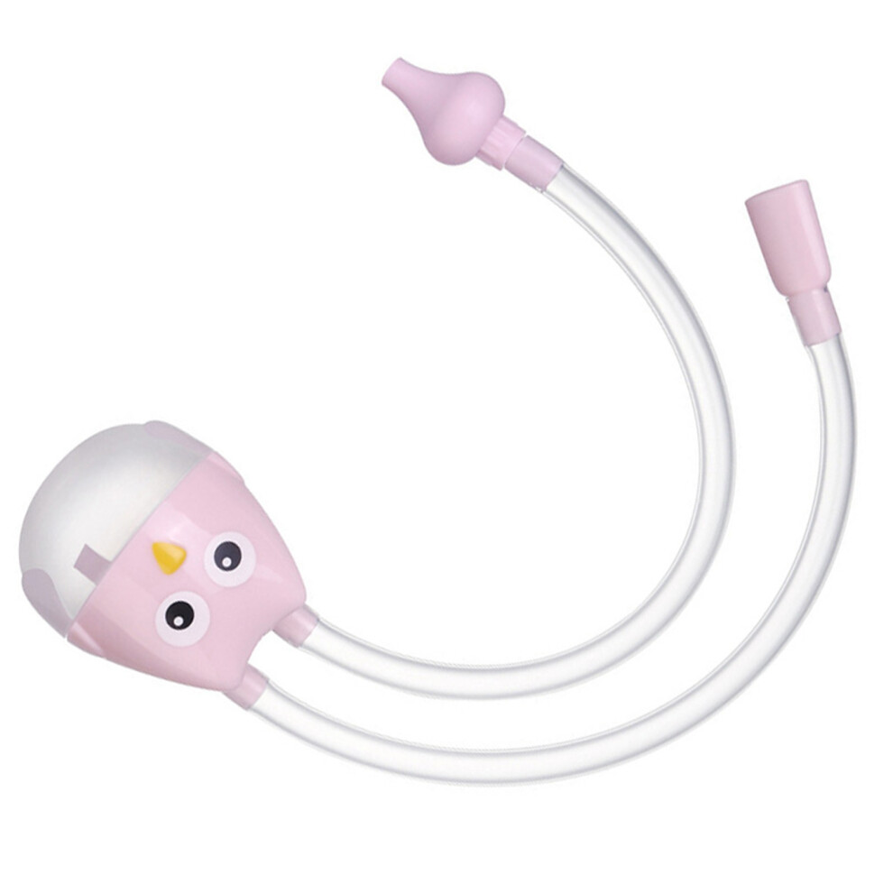 Safe Silicone Nasal Aspirator With Anti-Backflow For Easy Baby Care Pink