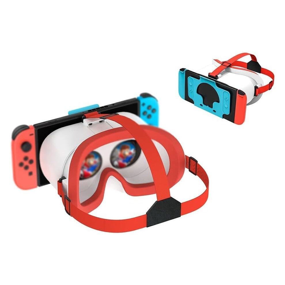Vr Headset Upgraded For Nintendo Switch And Switch Oled Adjustable Hd Lenses Comfortable Head Strap White 9084446640120