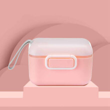 Rosa tragbare Baby-Milchpulver-Aufbewahrungsbox, 13,6x8,6x7,5 cm