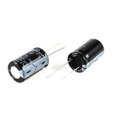 (As show, One size) 2 Pcs 4700uf 25v 105c Electrolytic Capacitors Black 26x16mm