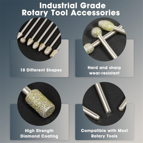 Rotary Tool Accessories Carving Tools for Metal,Wood 2