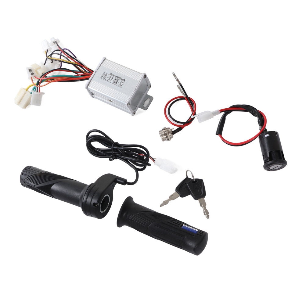 24V 250W Electric Bike Controller & Throttle Kit With Lock 4921356208291