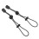 Elastic Plastic Hiking Stick Locks 2 Pack for Backpack Mountaineering Poles 16